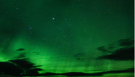 アイスランドの緑の空の写真